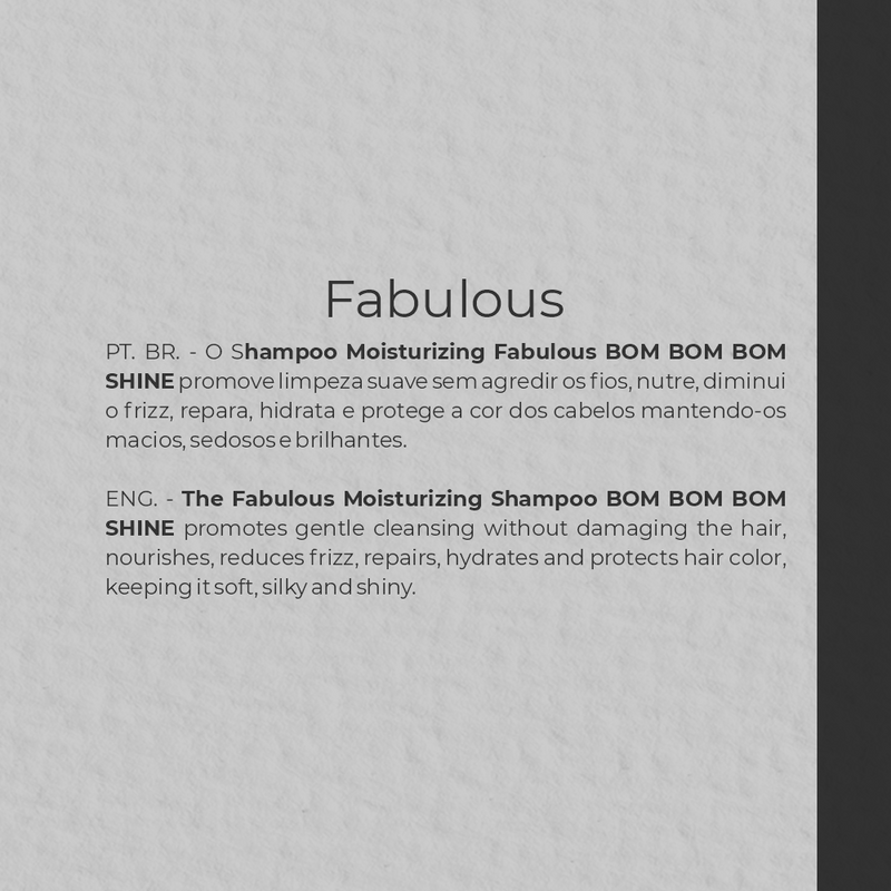 Shampoo Moisturizing Fabulous 1000ml